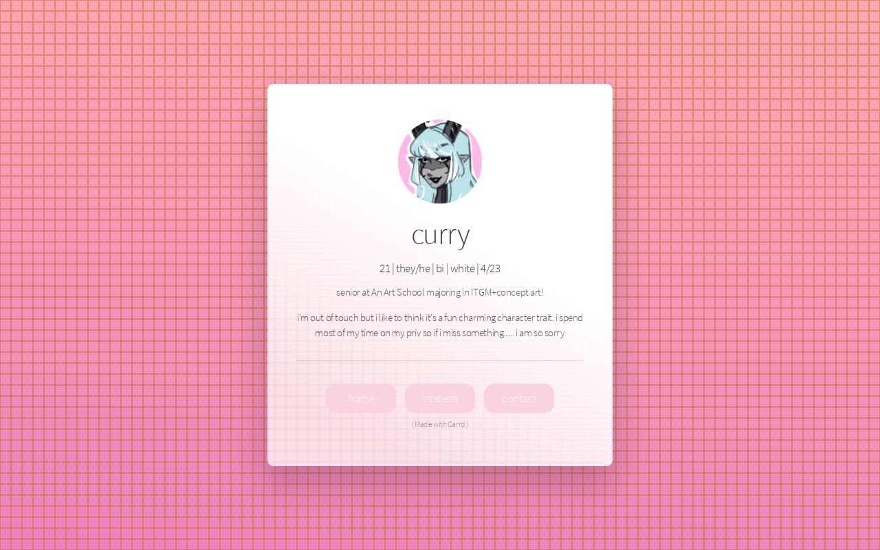 Carrd profile picture for @curry